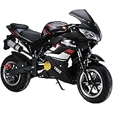 loyliawa 50cc Dirt Bike Mini Bike 4-Stroke Pocket Rocket Motorcycle, 8 Inch Wheels Mini Motorcycle, Gas Pocket Motorbike with