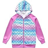 Girls Zip Up Hoodie Jacket Unicorn Sweatshirt with Pockets
