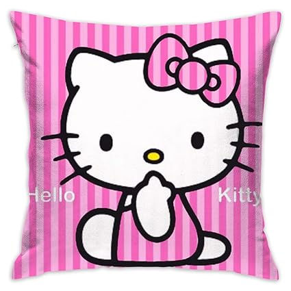 Amazon Com Chling Hello Kitty Decorative Square Throw Pillow Case