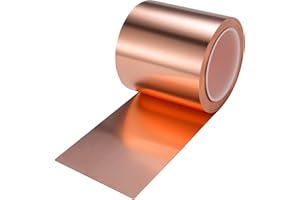 GOORY Copper Foil Sheet Roll - 4Mil/38Gauge(0.1mm) 4in x 50ft Pure Thin Copper Sheet - ASTM B152 C11000 99.9+% Soft Flashing Roll for Crafting, Electrical, House Repair, DIY Project, Decoration
