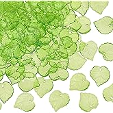 PH PandaHall 100pcs Green Flower Beads, Transparent Leaf Bead Charms, 15x15x2mm Frosted Leaves Pendants with 1.5mm Hole for DIY Earrings Pendants Bracelets Jewelry Making Spring Crafts Decor