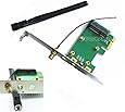 Allytech Wireless Network Ethernet LAN Mini PCI-E Card to PCI-E PCI Express Converter Adapter Antenna WiFi