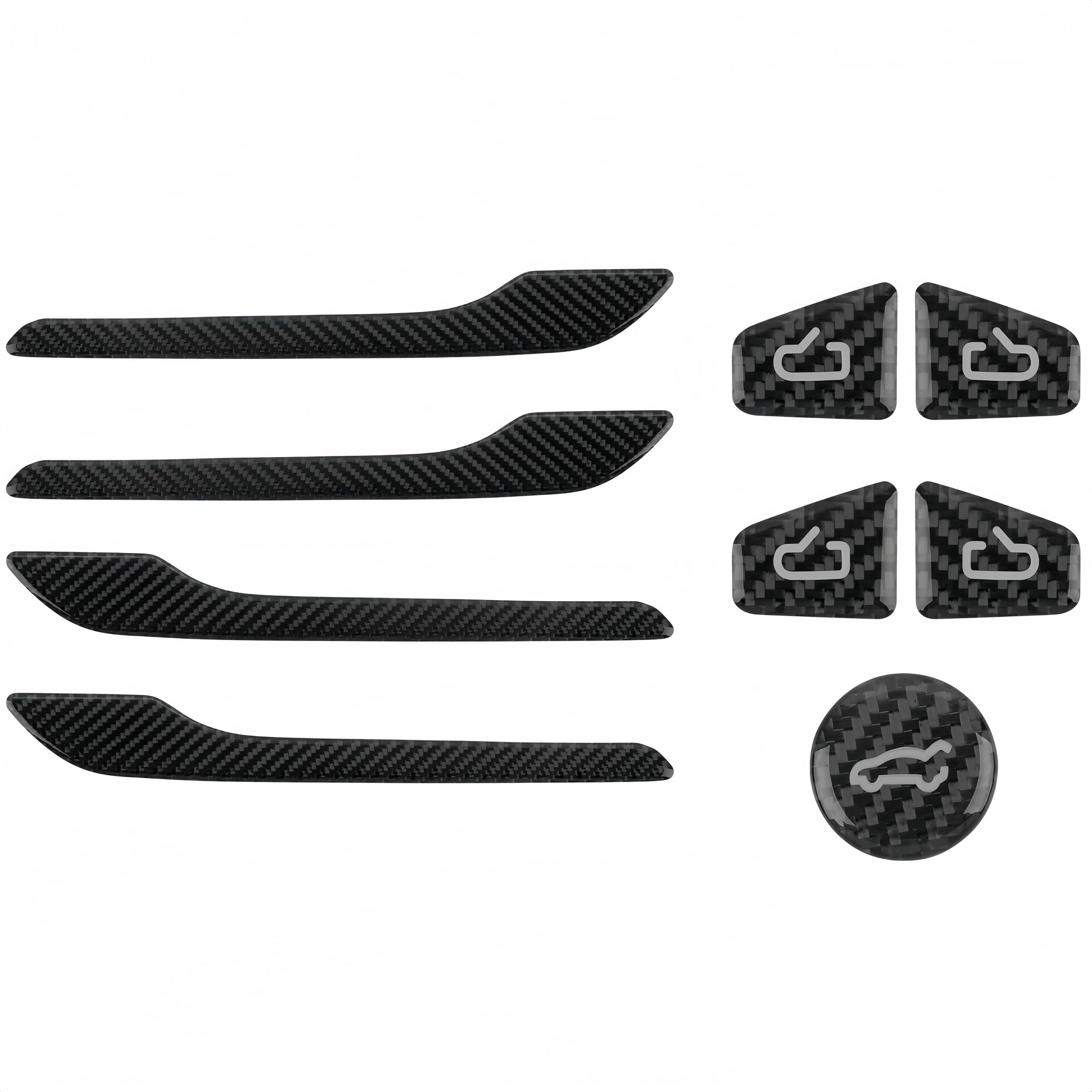 Photo 1 of frani Exterior Door Handle Covers/Interior Door Switch Covers/Trunk Button Cover 3Pcs Black Designed for Tesla Model 3/Y 2016-2025(Not for M3 Highland/My Juniper)