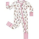 pureborn Baby Infant Boys Girls Sleeper Snug Fit Viscose from Bamboo Pajamas 0-24 Months