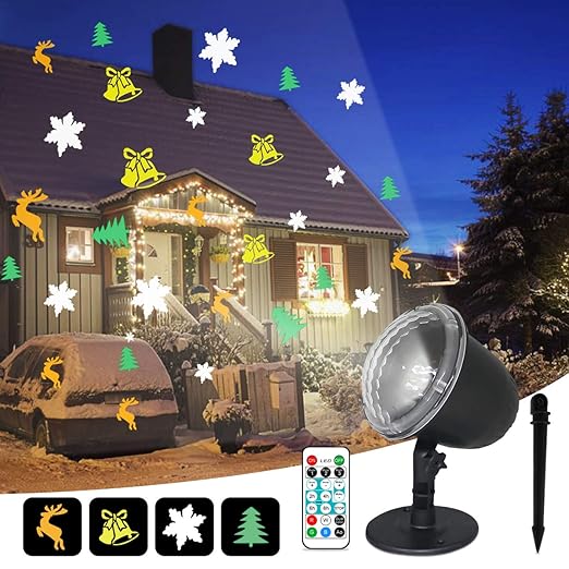 IREGRO Luces de Proyector Navidad LED Luz de Proyección 4 ...