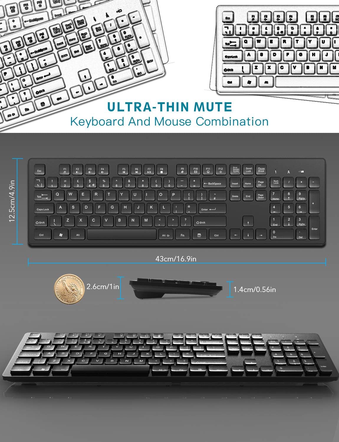 Review Wireless Keyboard Mouse Tedgem Wireless Keyboard And Mouse 2 4g Mou Ggcomputers Co Uk