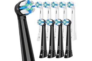 SCOTZEL IO Replacement Heads Compatible with Oral B iO 2 3 4 5 6 7 8 9 10 Series Electric Toothbrush,10 Pcs iO Brush Heads Compatible with Oral B Black/White