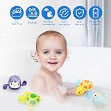 BelleStyle Bath Toys Turtle Penguin Wind Up Clockwork Bath Toy Set view 5