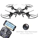 Holy Stone HS200 FPV Drone with 720P HD Live Video Wifi Camera 2.4GHz 4CH 6-Axis Gyro RC Quadcopter with Altitude Hold, Gravity Sensor and Headless Mode Function RTF, Black