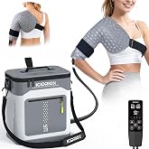 Ice Machine for Shoulder After Surgery, Programmable &amp; Live Temp | FSA-HSA: Quiet Cold Therapy System w/ Shoulder Compression Pad, 12H Strong Cryotherapy Pain Relief Treatment for RCR/rTSA