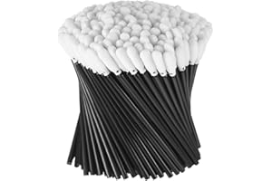 Zhengmy 500 Pieces Foam Cleaning Swabs Sponge Tip Swabs Foam Tip Sticks for Inkjet Printer Print Head, Camera Lens, Optical Equipment 3.66 Inch(Black)