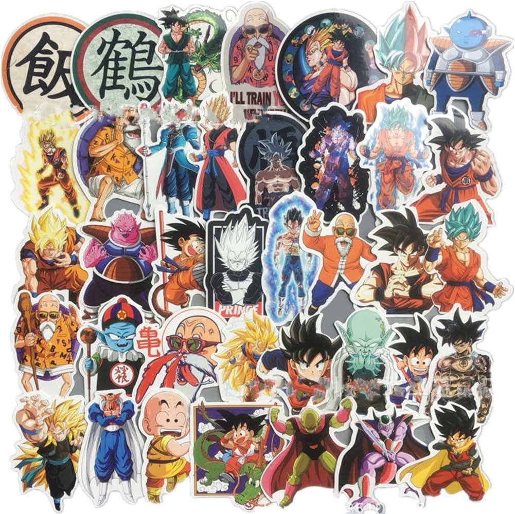 Amazon 100枚 ドラゴンボール コミック 防水ステッカー セットスーツケースステッカー お気に入りのスーツケース 自転車 ヘルメット パソコン 携帯 ノート ステッカー デカール 車 バイク