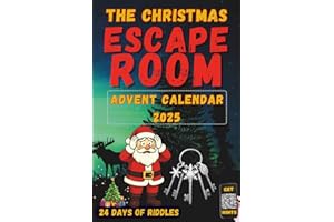 The Christmas Escape Room - Advent Calendar 2025: 24 Days of Riddles and Puzzles to save Christmas. An Escape Room in a Book - A Puzzle Each Day - Logic Games 2025