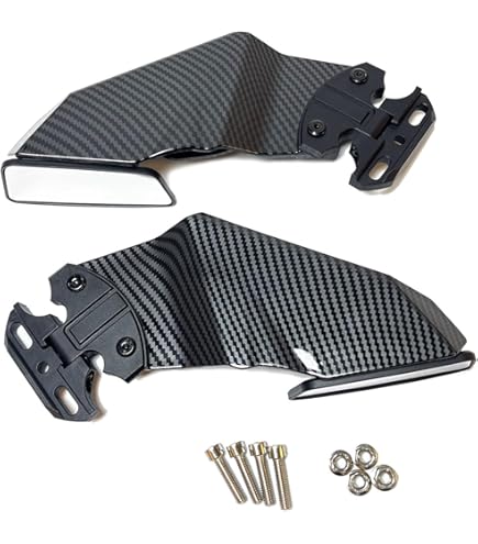 HTT Group Motorcycle Carbon Fiber OEM Replacement Side Mirrors For 1998 1999 2000 2001 2002 Yamaha