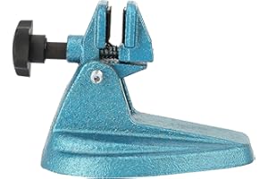 CCYLEZ Simple Operation Stable Micrometer Holder, Blue Micrometer Stand Base, Durable Cast Iron for Micromete Outer Diameter Micrometer