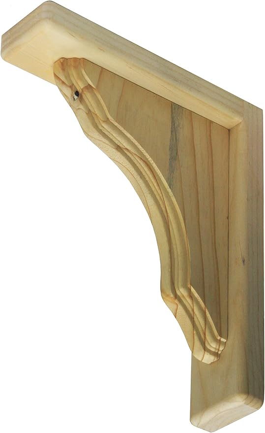 BR3 Wood Shelf Bracket in Pine 63/4" x 81/4" x 2" (Set
