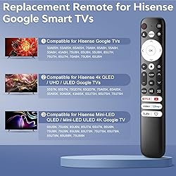 Replacement for Hisense-Google-TV-Remote, Universal