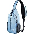 WATERFLY Crossbody Sling Backpack Sling Bag Travel Hiking Chest Bag Daypack