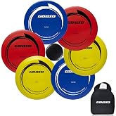 GOOSO Disc Golf Set - Driver, Mid-Range and Putter Discs with Disc Golf Bag for Outdoor and Backyard, Comfortable Plastic, 6 Pack