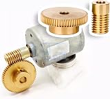 CNBTR Yellow Brass Gear Shaft 6mm Hole 31mm Outer Dia 60T Gear Wheel 0.5 Modulus view 2