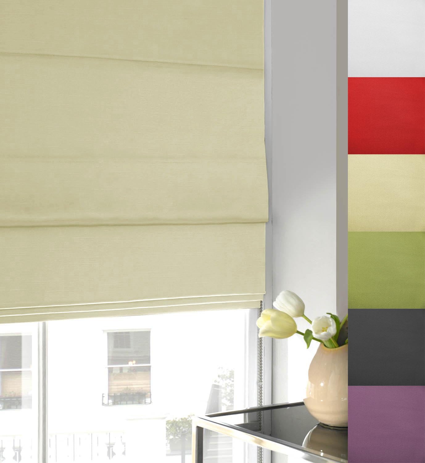 Twill Roman Blind [Natural, 180cm x 135cm]