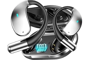 ADYOOM Open-Ear Bluetooth Wireless Earbuds, Headphones, ENC Noise Cancelling Mic, HiFi Sound & Deep Bass, IP54 Water Resistant, 68H Battery, for Running, Travel, Work, Translation Studies, Cycling, Workout