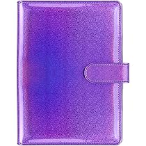 Amazon.com : Mogoostry A5 Binder Cover Glitter Purple PU