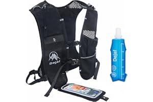 Running Vest for Women Men, Lightweight (194g/8 Bags) Hydration Backpack Running Phone Holder Vest for Hiking Trail Cycling R
