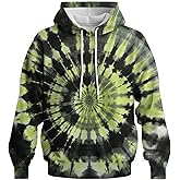 CZLBTFTP Tie Dye Hoodie Long Sleeve Pullover Sweatshirt for Men Women