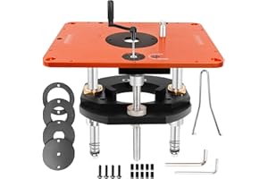 AirVows Router Lift Compatible with Kreg,for 3-1/2" Diameter Motors and 9-1/4" x 11-3/4" Panels,3/4 "Arc,Upgraded Clamp Features Leveling Screws and a Manual Crank-operated Lifting Mechanism