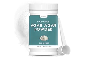 HZNXOLRC 4.5 oz Agar Agar Powder, 100% Pure, Premium Natural Thickener and Gelling Agent, Rich in Dietary Fiber, Suitable for Making Candies, Cheeses, Jellies, Jams and More
