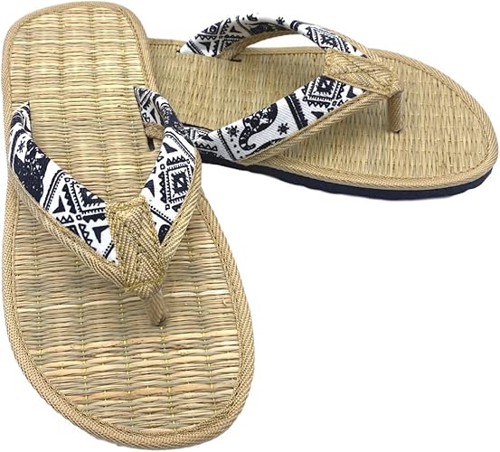 Amazon 草履スリッパ 畳サンダル い草 鼻緒 畳スリッパ たたみスリッパ ルームスリッパ 室内スリッパ ルームシューズ 部屋履き メンズ レディース エスニック アジアン 和風 ノーブランド品 スリッパ ルームシューズ