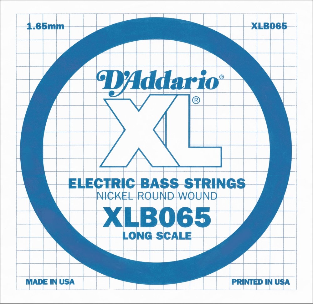 D'Addario XLB065 .065 Long Scale Nickel Wound Single String for Bass Guitar