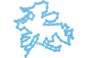 Toyvian Single Speed Steel Bicycle Chain 94 Links Sky Blue Detachable Mountain Bike Accessory for Cycling