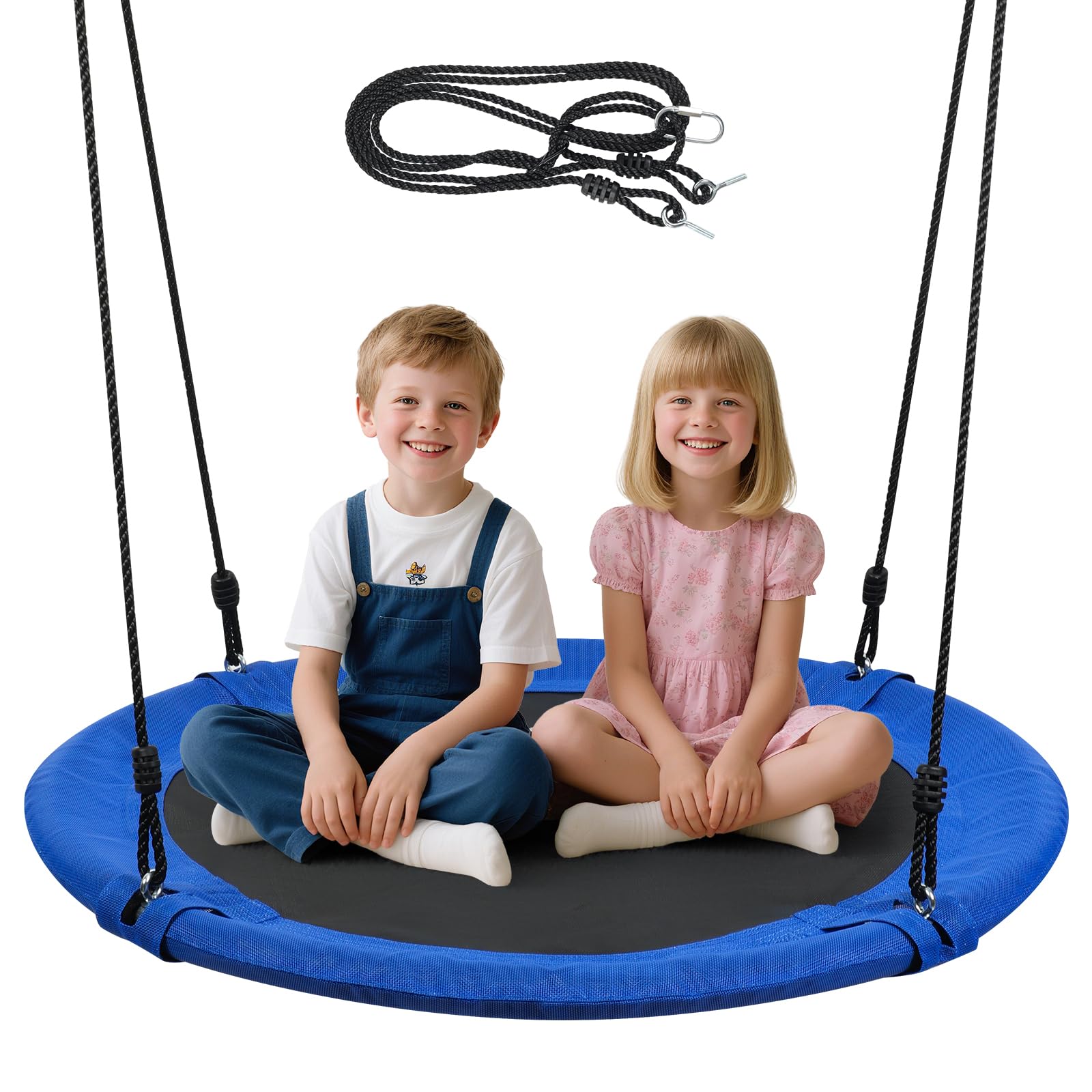 JIZIYUER 40" Waterproof Flying Saucer Swing for Children Kids Heavy-Duty Breathable Tree Swing Seat Nest Swing Outdoor