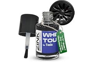 Zink Wheels Premium Tesla Wheel Touch Up Paint for Model Y 21-inch Charcoal Grey Uberturbine Performance Rims - Color-matched Paint for DIY Curb Rash Repair - Made in USA