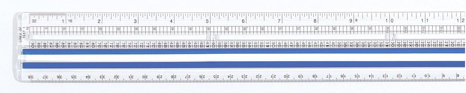 Westcott Data Processing Magnifying Ruler, 12-Inches, Clear (14125) : Office And School Rulers : Office Products