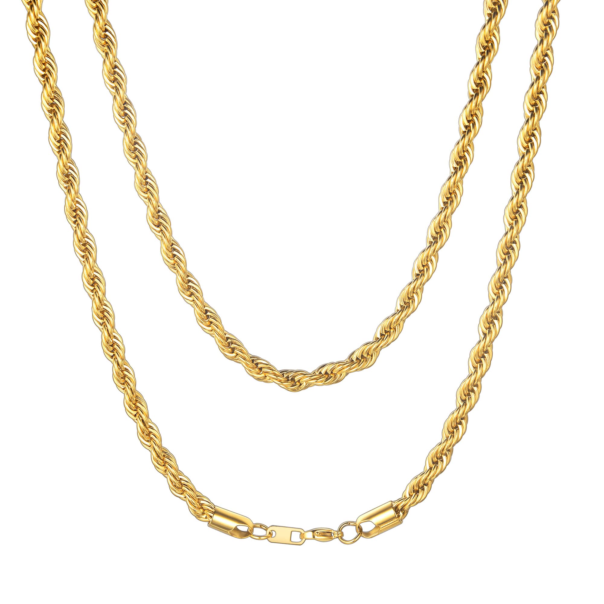 Gold Filled Rope Chain Pendant Chain for Men Rope Necklaces for Women