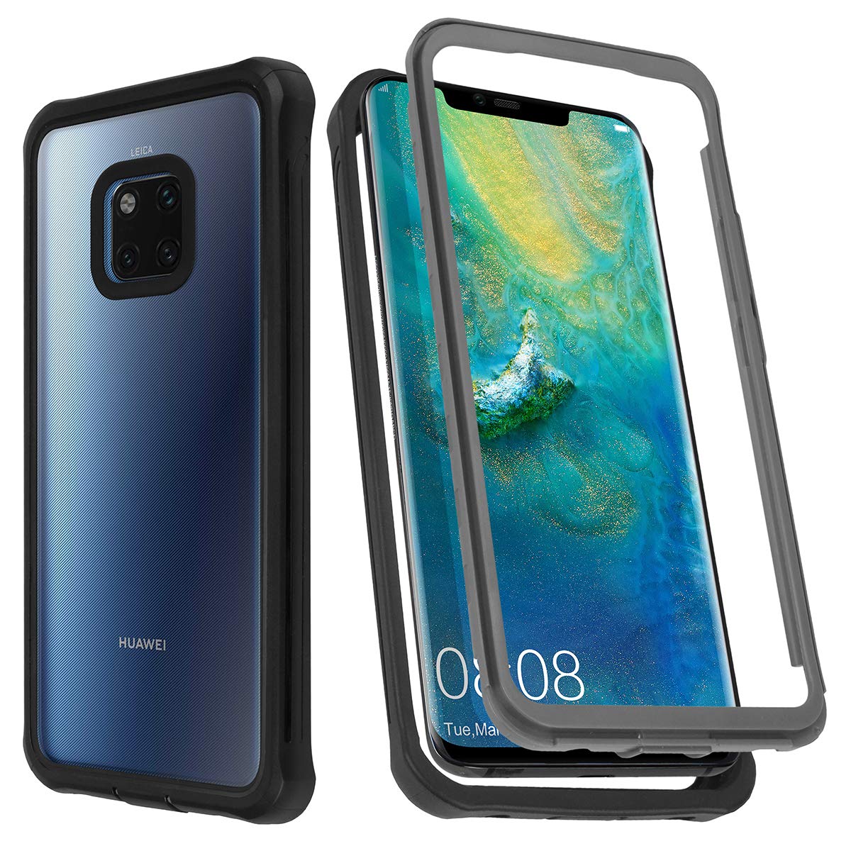 AICase Huawei Mate 20 Pro 360 Case, Military Grade Full Protection Shockproof Case with Built-in Screen Protector for Huawei Mate 20 Pro — image 1