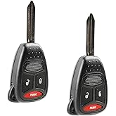 Key Fob fits Dodge Caliber Dakota Durango Magnum Nitro Ram / Mitsubishi Raider 2004 2005 2006 2007 2008 2009 2010 2011 2012 (KOBDT04A), Set of 2