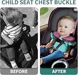 Solbrezeni 2Pcs Anti Escape Car Seat Safety Straps Chest Clip Black view 4