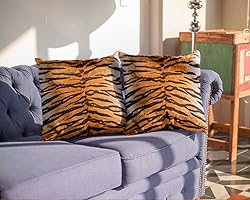 WIBUE Tiger Throw Blanket 80"x60" with 2 Pcs Pillow