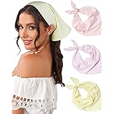 AWAYTR Triangle Head Scarf Hair Bandanas for Women Bandana Headband Scarf Tie-Back Head Coverings Headscarf for Girls