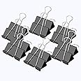 Ufmarine Medium Binder Clips 1.25 inch Length, (40 Pcs) Medium Paper Clips for Office