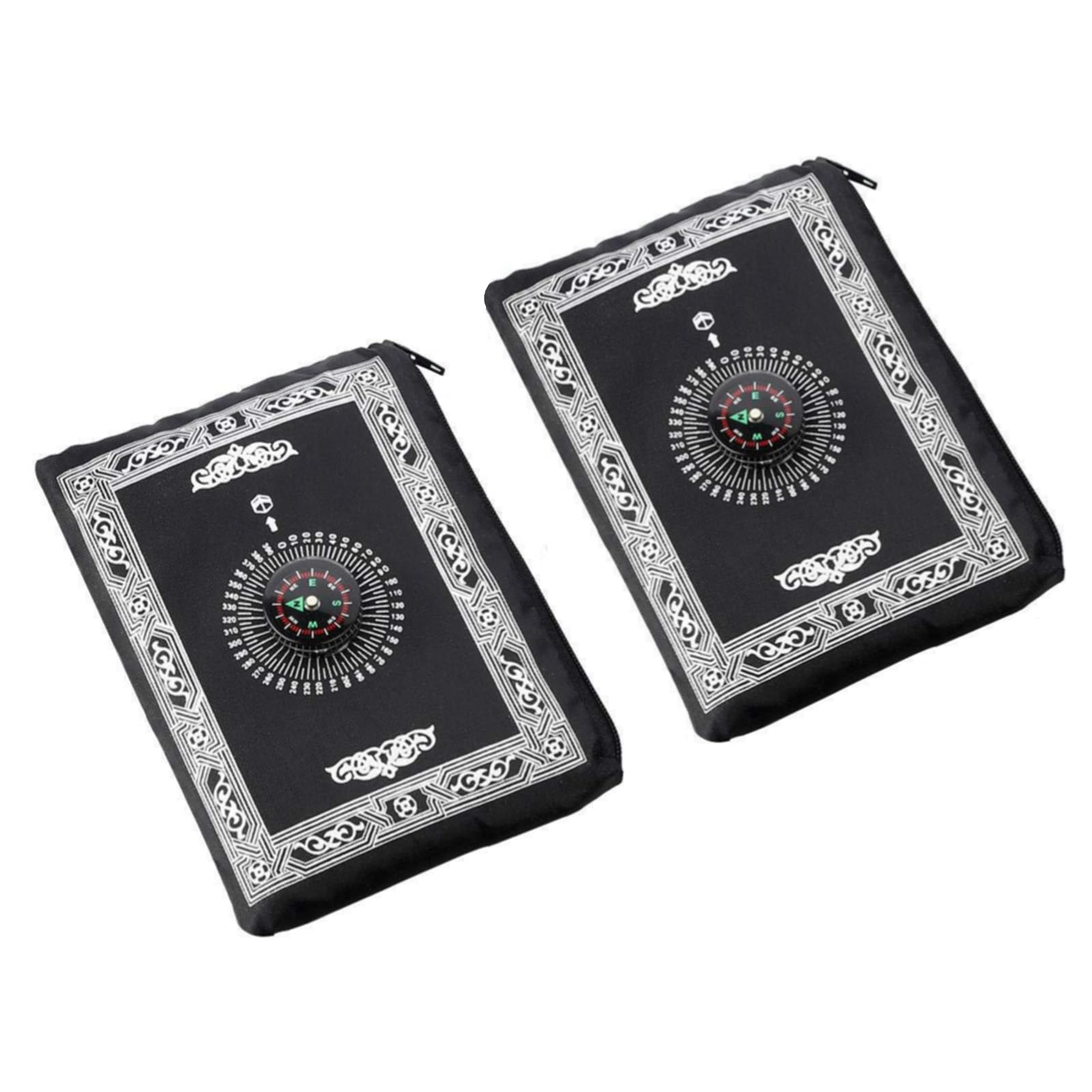 Tokaneit Rug, Muslim Portable Foldable Prayer Blanket with Compass, Islamic Outdoor Rug in Simple Style, 1 Piece for Family Travel (B)