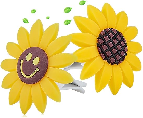 Amazon Co Jp 芳香剤車用 Inebizjp 車載フレーグランス アロマディフューザー イージークリップ 薫香 自然由来の香り ひまわり アロマの香り 可愛い プレゼント ギフト ドラッグストア