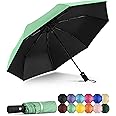 Yoobure Windproof Travel Umbrella, Automatic Umbrellas for Rain - Compact Folding Umbrella with UV Protection, Lightweight Portable Design for Backpack/Walking/Car, Sun & Storm Ready