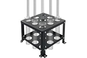 YZZHAJ Barbell Holder Vertical Storage Rack, Heavy Duty Floor Stand, 9-Bar Rack for Olympic & Curl Bars
