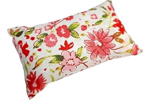 Nakpunar Emery Pin Cushion for Sewing - Filled with Abrasive Emery Sand - Handmade in USA (2"x3", Pink and Red Floral)