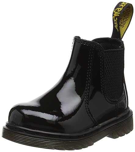 patent dr marten chelsea boots